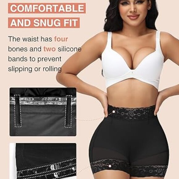 Butt Lifting Shapewear for Women Tummy Control Body Shaper Shorts Slimmer - Picture 5 of 6